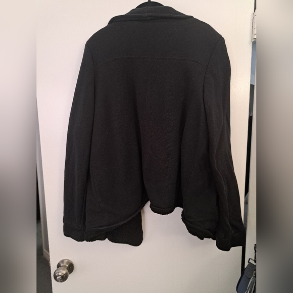 Doublju Open Front Asymmetrical Hem Thick Jacket - Picture 4 of 4